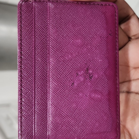 🔹️Tory Burch🔹️ Preloved Purple Card Holder (With Wear) - Picture 2 of 11